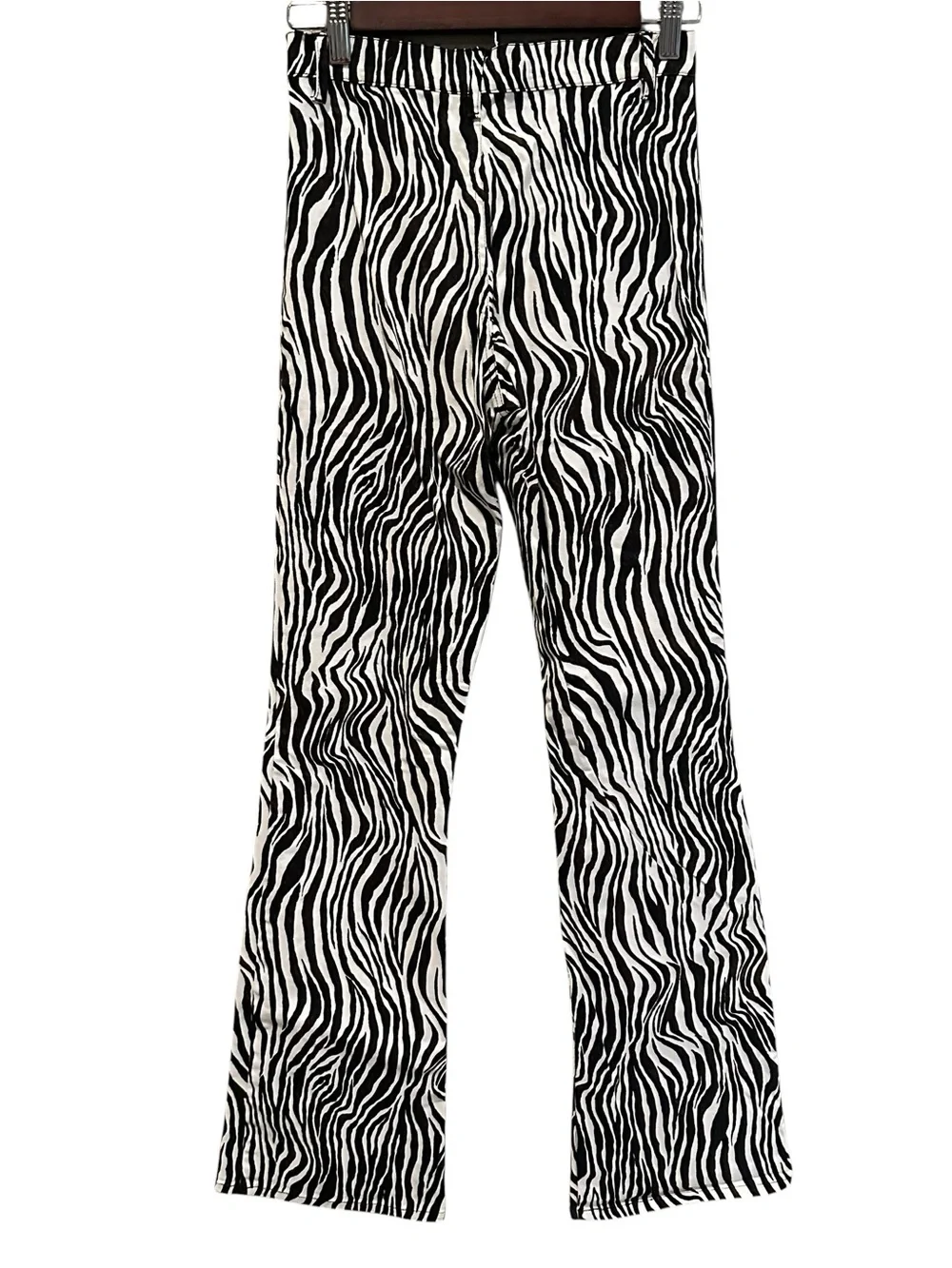 MOTEL Rocks Zoven Trouser Dark Brown and Cream Straight Leg Pants Size X Small - Picture 4 of 9